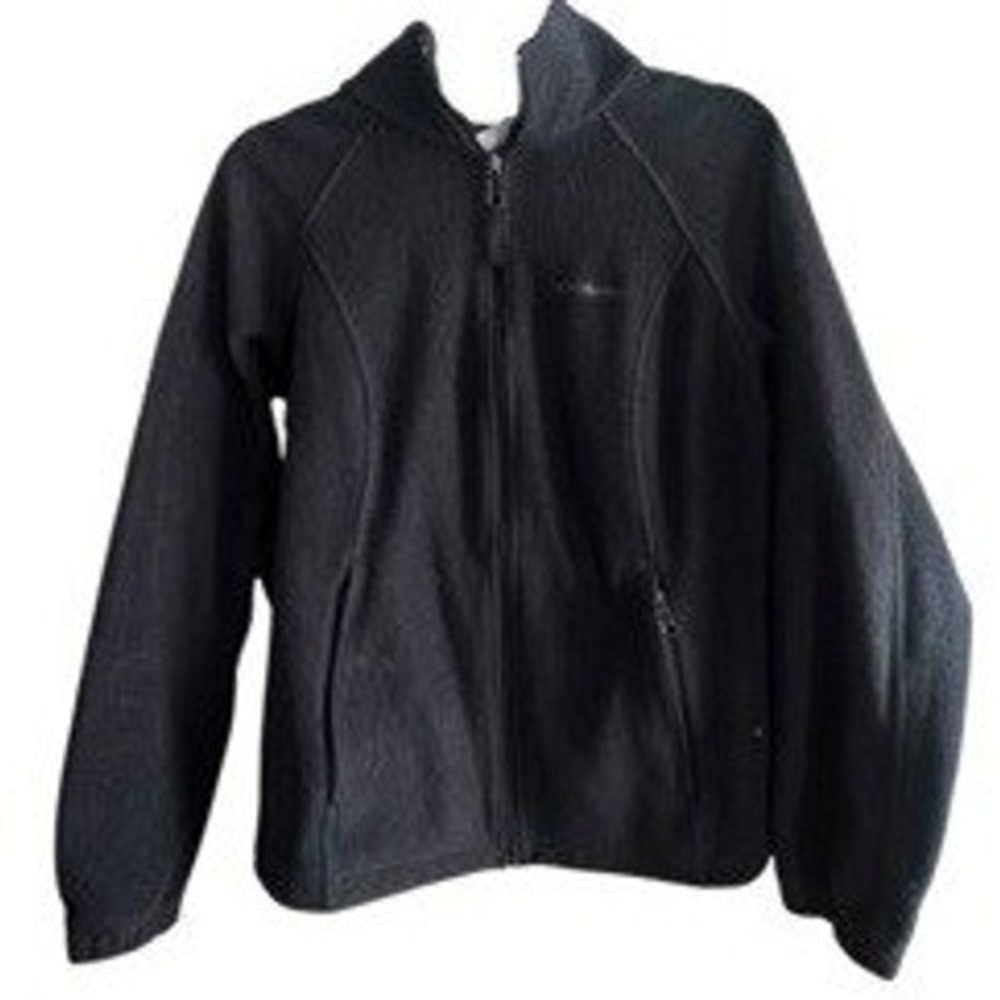 Columbia Womens Fleece Jacket Full Zip Black Size Medium - Picture 1 of 7